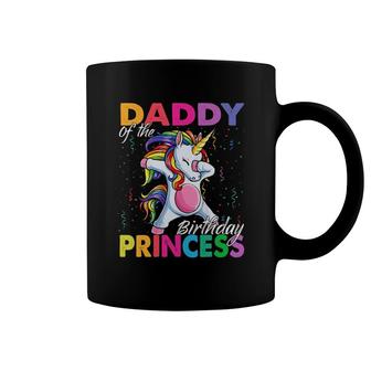 Daddy Of The Birthday Princess Girl Dabbing Unicorn Theme Coffee Mug | Mazezy