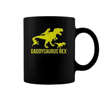 Daddysaurus Rex 3 Kids Daddy Dinosaur Coffee Mug | Mazezy