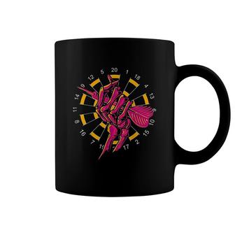 Darts Fan Playing Skeleton Coffee Mug | Mazezy