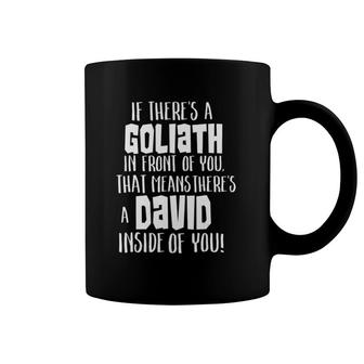 David And Goliath Inspired Overcomer Hope Faith Trust Coffee Mug | Mazezy
