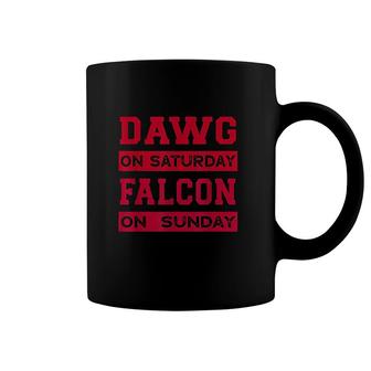 Dawg On Saturday Falcon On Sunday Coffee Mug | Mazezy