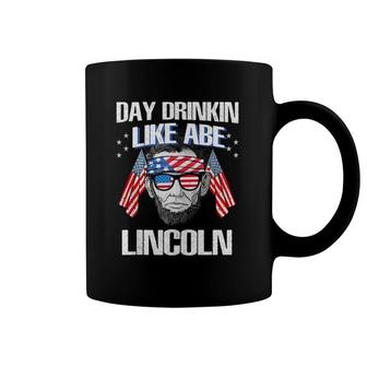 Day Drinking Like Lincoln Abraham Merica 4Th Of July Coffee Mug | Mazezy