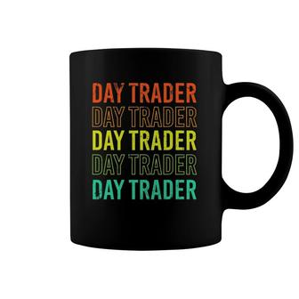 Day Trader Retro Vintage Stock Market Day Trading Gift Coffee Mug | Mazezy