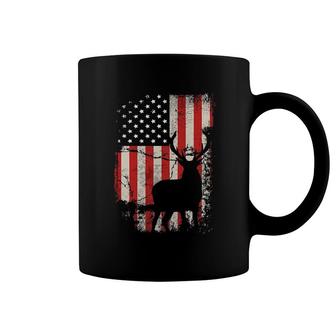 Deer Hunting Flag American Flag Coffee Mug | Mazezy