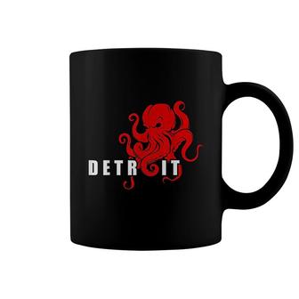 Detroit Michigan Octopus Kraken Downtown Motor City Coffee Mug - Seseable
