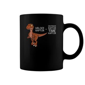Dinosaur Velociraptor Equation Pun For Math Geek Coffee Mug | Mazezy