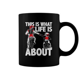 Dirt Bike Dad Motocross Biker Father Kids Biking Coffee Mug | Mazezy