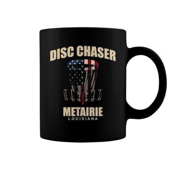 Disc Chaser Metairie Disc Golf Louisiana Golfer Outdoor Game Coffee Mug | Mazezy