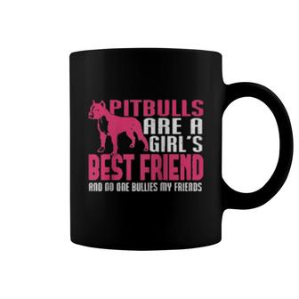 Distressed Pitbull Girls Best Friend No One Bullies Friends Coffee Mug | Mazezy