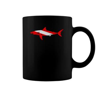 Dive Shark Diver Down Flag Scuba Diving Men Or Women Gift Coffee Mug | Mazezy