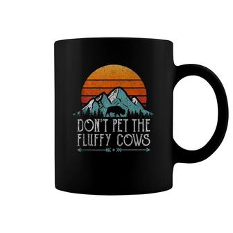 Do Not Pet The Fluffy Cows Funny Bison Buffalo Retro Coffee Mug | Mazezy