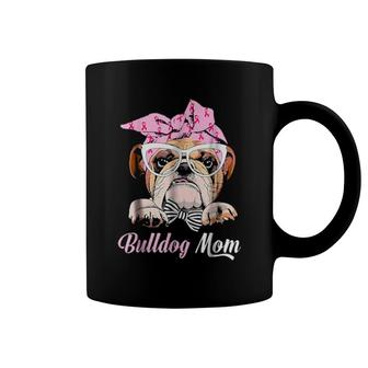 Dog Bulldog Mom Dog Life Pink Headband Animal Love 293 Paws Coffee Mug | Mazezy