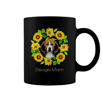 Dog Dog Mom Mothers Daysunflower Beagle Mom 525 Paws Coffee Mug | Mazezy