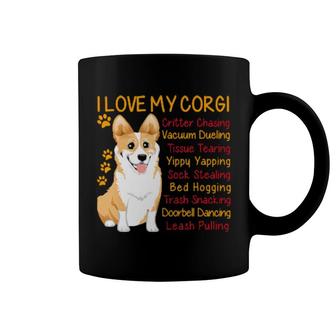Dog I Love My Corgi Funny Corgis Dog Mom Dad Pet Lover 80 Paws Coffee Mug | Mazezy