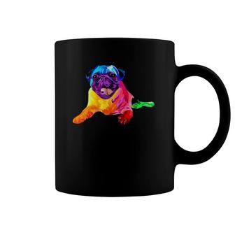 Dog Lover Gifts Pug For Womens Colorful Pug Mens Coffee Mug | Mazezy