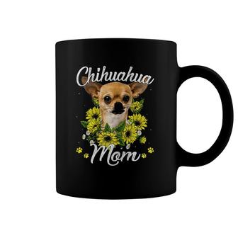 Dog Mom Mother's Day Gift Sunflower Chihuahua Mom Coffee Mug | Mazezy