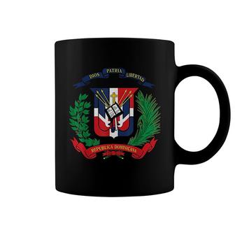 Dominican Republic Flag National Emblem Coffee Mug | Mazezy