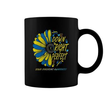 Down Syndrome Right Perfect Yellow And Blue Gift Sunflower Coffee Mug | Mazezy