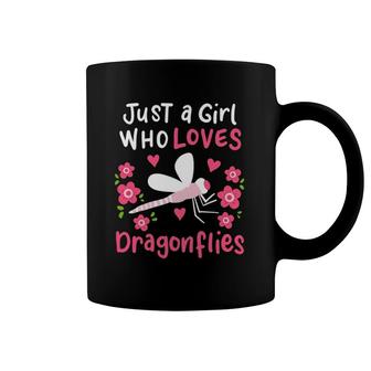 Dragonfly Just A Girl Who Loves Dragonflies Gift Coffee Mug | Mazezy