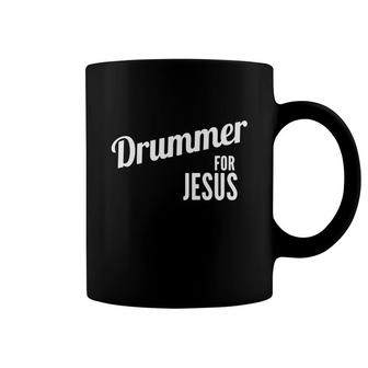 Drummer For Jesus, Christian Script Drumming Tee Shirt Coffee Mug - Thegiftio