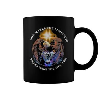 Eagle God Makes The Lightning Bikes Make The Thunder Coffee Mug | Mazezy