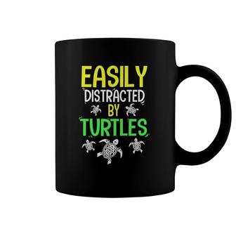 Easily Distracted By Turtles Sea Turtle Coffee Mug | Mazezy