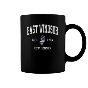 East Windsor New Jersey Nj Vintage American Flag Design Coffee Mug | Mazezy
