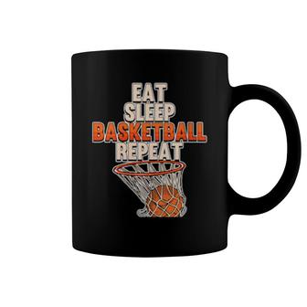Eat Sleep Basketball Repeat Sports Coach Player Team Coffee Mug | Mazezy