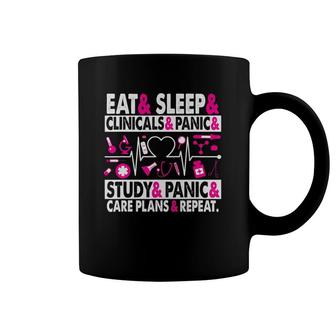 Eat Sleep Clinicals Care Plans Funny Nursing School Student Coffee Mug | Mazezy