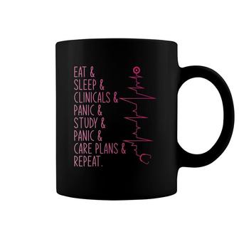 Eat Sleep Clinicals Panic Study Care Plans Repeat Nurse Coffee Mug | Mazezy