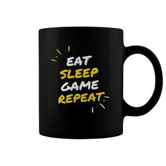 Eat Sleep Game Repeats Coffee Mug | Mazezy