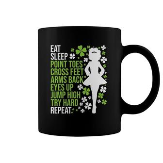 Eat Sleep Irish Dance - Irish Dancer Ceili Reel Dance Feis Coffee Mug | Mazezy