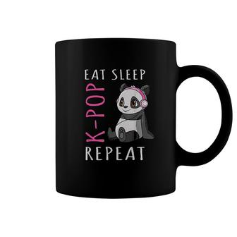 Eat Sleep Kpop Repeat Kpop Panda Coffee Mug | Mazezy