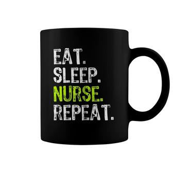 Eat Sleep Nurse Repeat Nursing School Gift Zip Coffee Mug | Mazezy