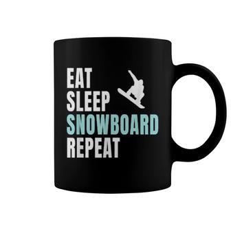 Eat Sleep Snowboard Repeat Snowboarding Snowboarder Boys Coffee Mug | Mazezy