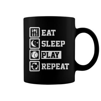 Eat Sleep Softball Repeat Softball Player Coffee Mug | Mazezy