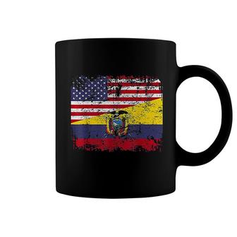 Ecuadorian Roots Half American Flag Usa Ecuador Flag Coffee Mug | Mazezy