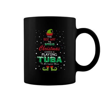 Elf The Best Way To Spread Christmas Cheer Is Playing Tuba To Everyone Here Christmas Sweat Coffee Mug | Mazezy