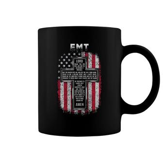 Emt Lord Thank You For This Job And The Blessing It Provides American Flag Coffee Mug | Mazezy