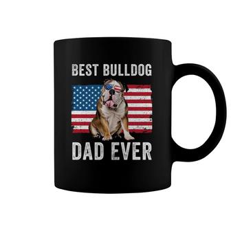 English Bulldog Dad Usa American Flag Dog Lover Owner Funny Coffee Mug | Mazezy