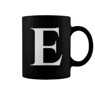 Enjoy Cool E Alphabet Cute Initial Monogram Letter E Coffee Mug | Mazezy