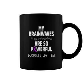 Epilepsy Awareness Brain Waves Epileptic Warrior Survivor Coffee Mug | Mazezy