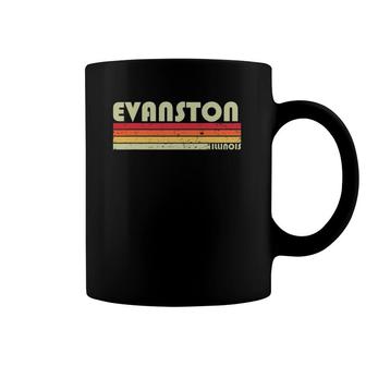 Evanston Il Illinois Funny City Home Roots Gift Retro 80S Coffee Mug | Mazezy