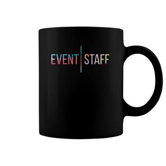 Event Staff Front Design Color Party Crew Uniform Coffee Mug | Mazezy