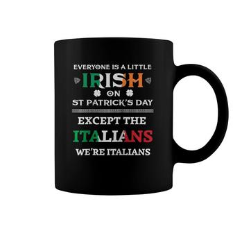 Everyone Is Irish Except Italians On StPatrick's Day Party Raglan Baseball Tee Coffee Mug | Mazezy