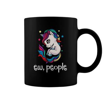 Ew People Cute Magical Unicorn Rainbow Gift Coffee Mug | Mazezy