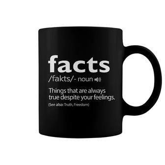 Facts Over Feelings Definition Politically Incorrect Coffee Mug | Mazezy