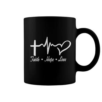 Faith Hope Love Graphic Coffee Mug | Mazezy
