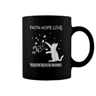 Faith Hope Love Postpartum Depression Awareness Coffee Mug | Mazezy