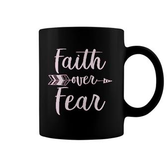Faith Over Fear Christian Fashionfootball Coffee Mug | Mazezy